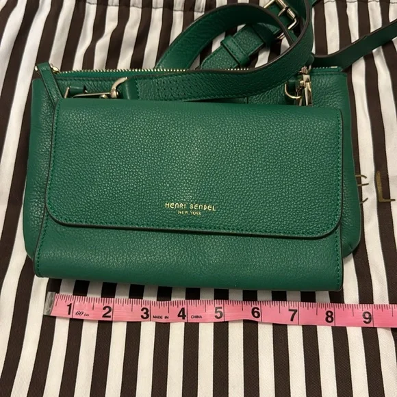Henri Bendel crossbody 3 in 1 handbag, Kelly green - Picture 9 of 11